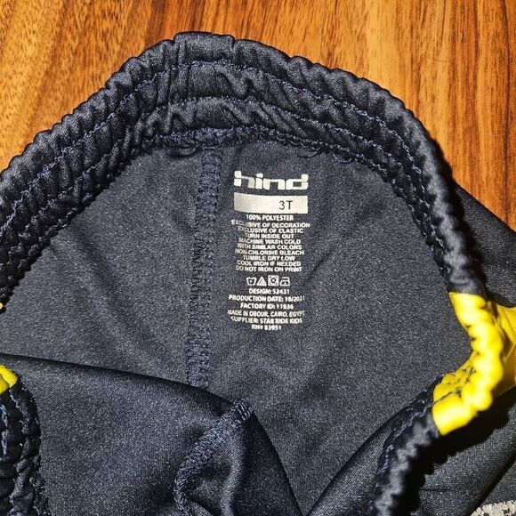 5 For $25 Hind Navy and Yellow Athletic Shorts Toddler Size 3T - Picture 2 of 3